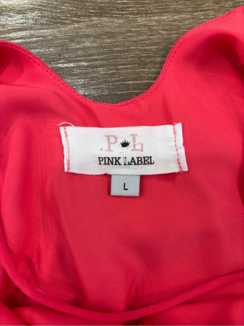 Pink Label Women's Mini Dress in Vibrant Coral Pink